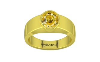 Panchdhatu Ceylon Yellow Sapphire Ring Rare Quality (R10)