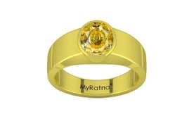 Panchdhatu Ceylon Yellow Sapphire Ring Rare Quality (R10)