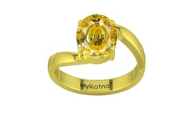 Panchdhatu Ceylon Yellow Sapphire Ring Rare Quality (R2)