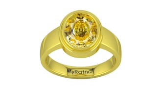Panchdhatu Ceylon Yellow Sapphire Ring Rare Quality (R3)