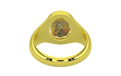 Panchdhatu Ceylon Yellow Sapphire Ring Rare Quality (R7)