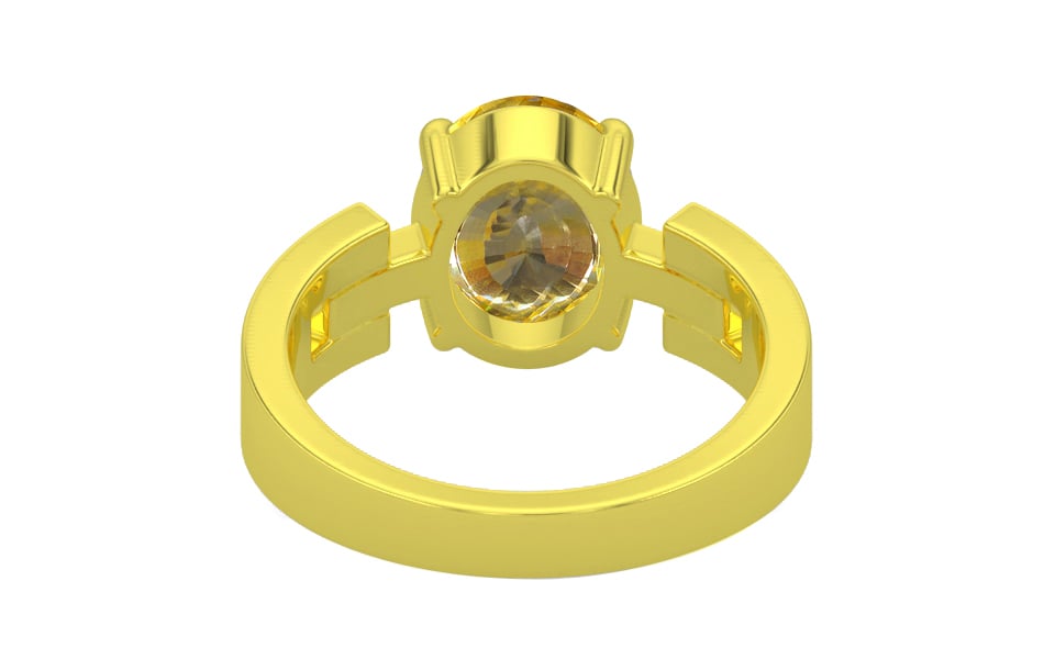 Panchdhatu Ceylon Yellow Sapphire Ring Rare Quality (R8)