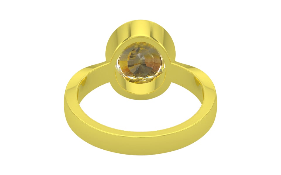 Panchdhatu Ceylon Yellow Sapphire Ring Rare Quality (R9)