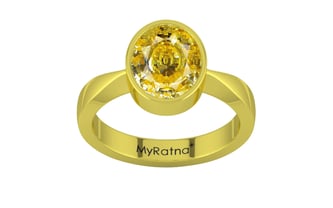 Panchdhatu Ceylon Yellow Sapphire Ring Rare Quality (R9)