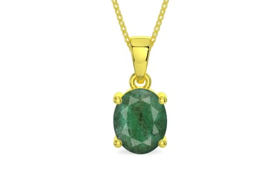 Panchdhatu Emerald Pendant Fine Quality (P10)