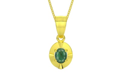 Panchdhatu Emerald Pendant Fine Quality (P11)