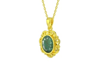 Panchdhatu Emerald Pendant Fine Quality (P5)