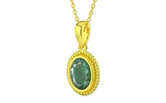 Panchdhatu Emerald Pendant Fine Quality (P7)