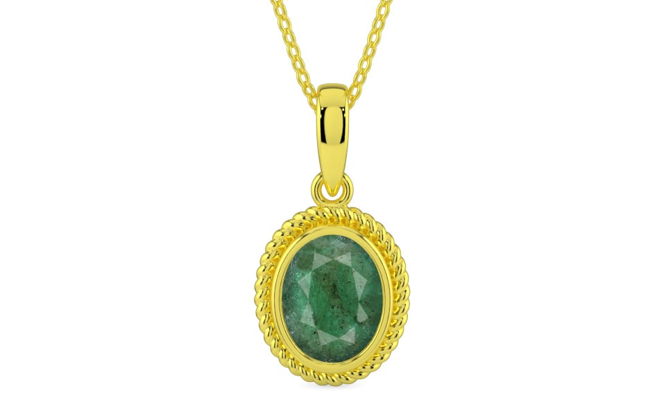 Panchdhatu Emerald Pendant Fine Quality (P7)