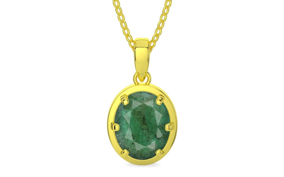 Panchdhatu Emerald Pendant Fine Quality (P8)