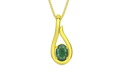 Panchdhatu Emerald Pendant Fine Quality (P9)