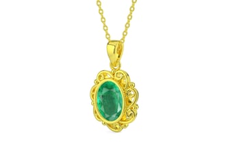 Panchdhatu Emerald Pendant Limited Quality (P5)