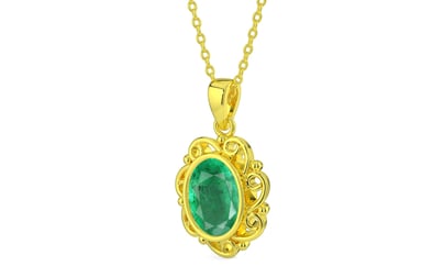 Panchdhatu Emerald Pendant Limited Quality (P5)