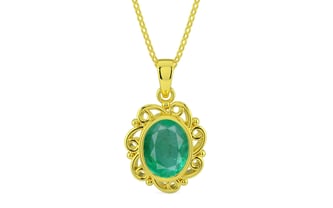 Panchdhatu Emerald Pendant Limited Quality (P5)