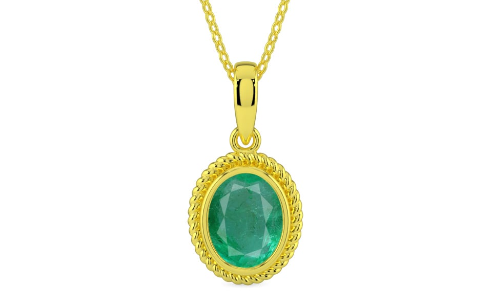 Panchdhatu Emerald Pendant Limited Quality (P7)