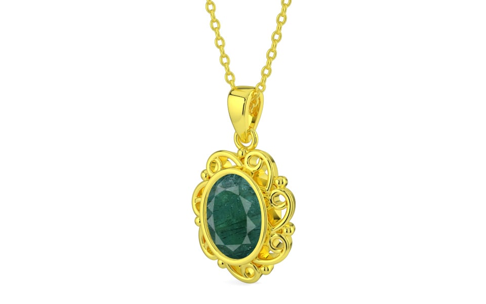 Panchdhatu Emerald Pendant Prime Quality (P5)