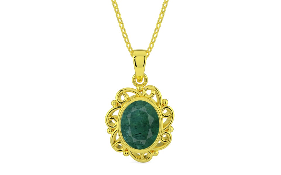Panchdhatu Emerald Pendant Prime Quality (P5)