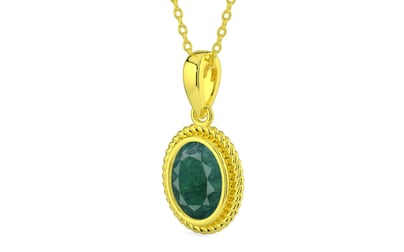 Panchdhatu Emerald Pendant Prime Quality (P7)