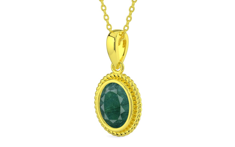 Panchdhatu Emerald Pendant Prime Quality (P7)
