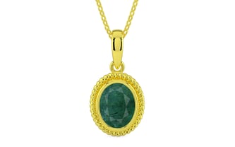 Panchdhatu Emerald Pendant Prime Quality (P7)