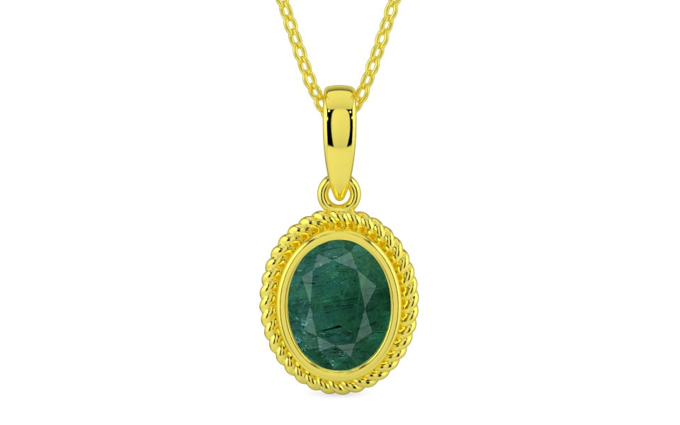 Panchdhatu Emerald Pendant Prime Quality (P7)