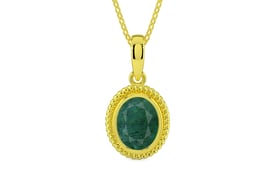 Panchdhatu Emerald Pendant Prime Quality (P7)