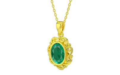 Panchdhatu Emerald Pendant Rare Quality (P5)