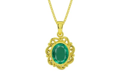 Panchdhatu Emerald Pendant Rare Quality (P5)