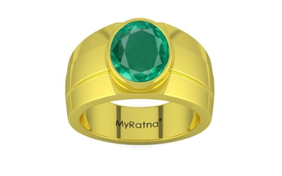 Panchdhatu Emerald Ring Rare Quality (R1)
