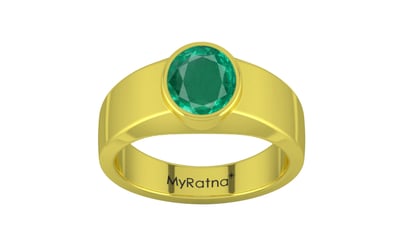 Panchdhatu Emerald Ring Rare Quality (R10)