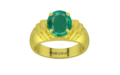 Panchdhatu Emerald Ring Rare Quality (R4)