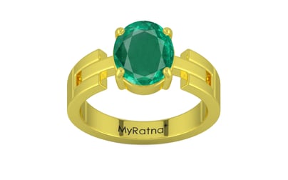Panchdhatu Emerald Ring Rare Quality (R8)