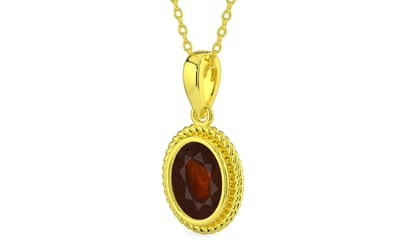 Panchdhatu Hessonite Garnet Pendant Fine Quality (P7)