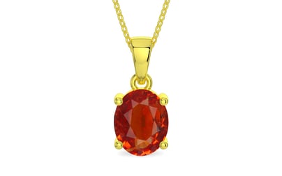 Panchdhatu Hessonite Garnet Pendant Limited Quality (P10)