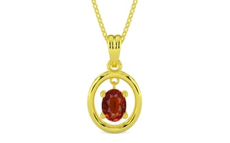 Panchdhatu Hessonite Garnet Pendant Limited Quality (P2)
