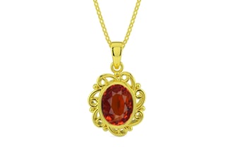 Panchdhatu Hessonite Garnet Pendant Limited Quality (P5)