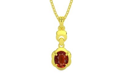 Panchdhatu Hessonite Garnet Pendant Limited Quality (P6)