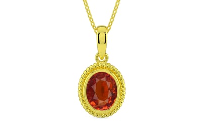 Panchdhatu Hessonite Garnet Pendant Limited Quality (P7)