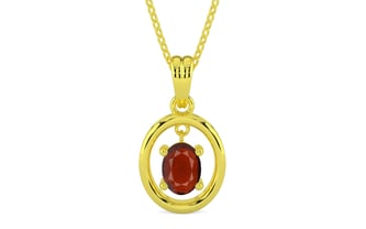 Panchdhatu Hessonite Garnet Pendant Prime Quality (P2)