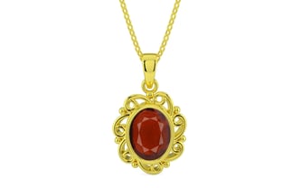 Panchdhatu Hessonite Garnet Pendant Prime Quality (P5)