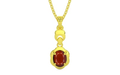 Panchdhatu Hessonite Garnet Pendant Prime Quality (P6)