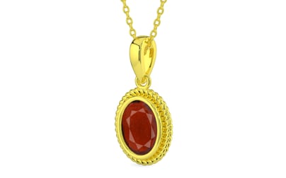 Panchdhatu Hessonite Garnet Pendant Prime Quality (P7)