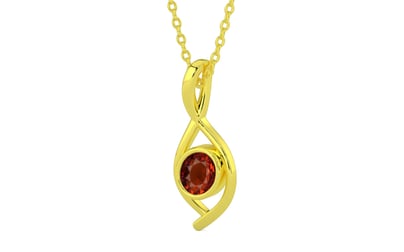 Panchdhatu Hessonite Garnet Pendant Rare Quality (P1)