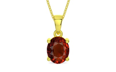 Panchdhatu Hessonite Garnet Pendant Rare Quality (P10)