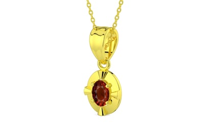 Panchdhatu Hessonite Garnet Pendant Rare Quality (P11)