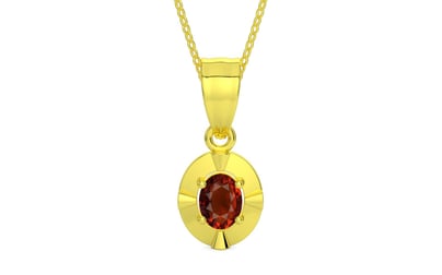 Panchdhatu Hessonite Garnet Pendant Rare Quality (P11)