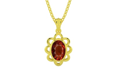 Panchdhatu Hessonite Garnet Pendant Rare Quality (P3)