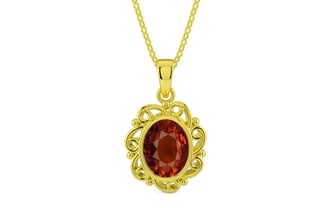 Panchdhatu Hessonite Garnet Pendant Rare Quality (P5)