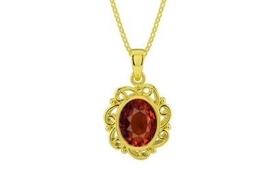 Panchdhatu Hessonite Garnet Pendant Rare Quality (P5)