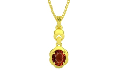 Panchdhatu Hessonite Garnet Pendant Rare Quality (P6)